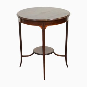 Edwardianischer Weinlampentisch mit seitlichem Ende