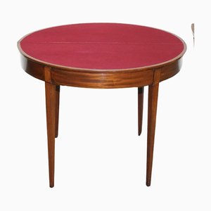 Console Games Demilune Hallway Card Table with Unfolding Feature, 1890s