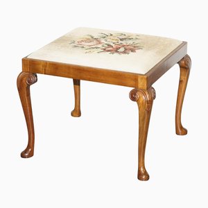 Victorian Hand Carved Queen Anne Legs Piano Stool
