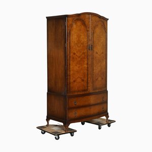 Vintage Art Deco Wardrobe with Two Large Drawers and Queen Anne Legs from Maple & Co.