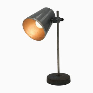 1940s English Salvaged Laboratory School Table Adjustable Light 001