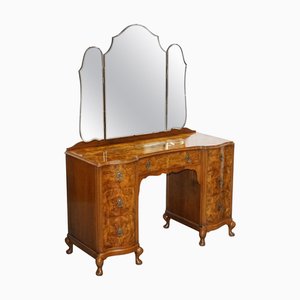 Antique Art Deco Dressing Table in Walnut, 1920s