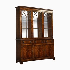 Georgian Style Bookcase with Glass Shelves