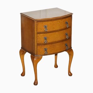 Vintage Art Deco Style Burr Walnut Side Table