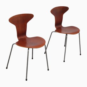 Set of Vintage Mosquito Chairs by Arne Jacobsen for Fritz Hansen, 1955
