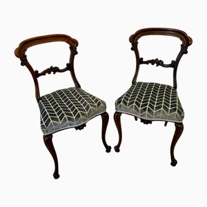 Set of Victorian Carved Rosewood Side Chairs, 1850s