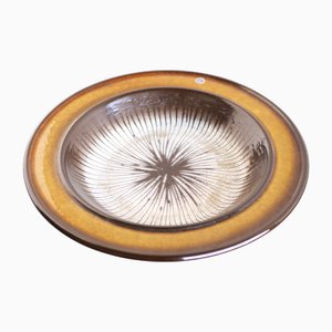 Large Mid-Century Modern Pottery Cleo Bowl by Mari Simmulson for Uppsala Ekeby, 1970s