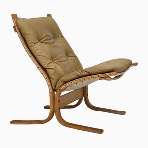 Norwegian Lounge Chair in Leather Model Siesta by Ingmar Relling for Westnofa, 1970s