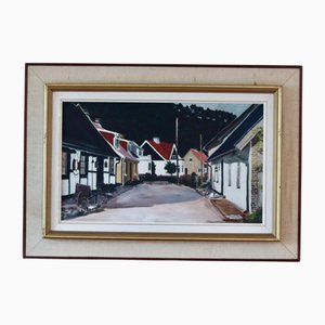 Hjalmar Lindblom, Ålabodarna, 1960s, Oil Painting, Framed