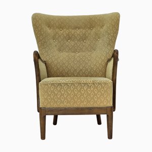1960s, Danish Armchair by Slagelse Møbelværk, Model 157, Velor.