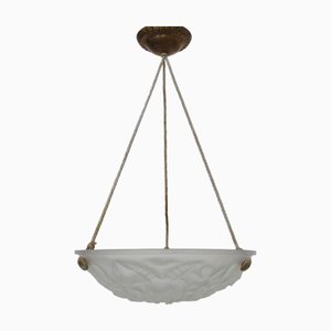 Art Deco Pendant Light in Glass Paste from Verrerie Dart Degué, 1930s
