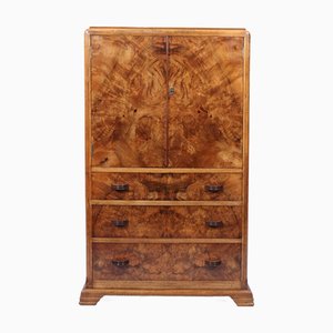 Tallboy Art Déco en Noyer, Angleterre, 1925