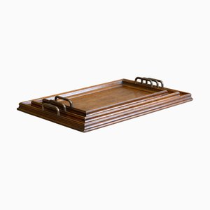 Oak Trays, 1920s, Set of 3
