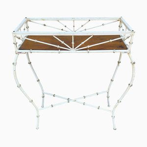 Soporte para plantas de metal de bambú de imitación al estilo de Phyllis Morris, años 60