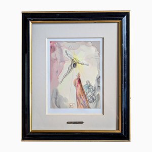 Salvador Dali, Apparition of Christ, Color Engraving, 1960s, Framed