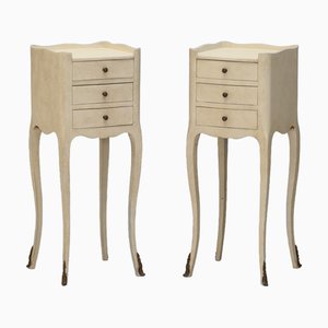 Comodini crema, anni '30, set di 2