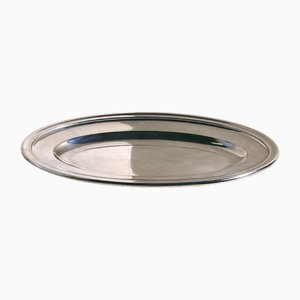 Silvered Serving Tray by Christofle for Grand Hotel Du Lac St. Moritz, 1930s
