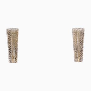Große Wandleuchten aus Muranoglas, 1950er, 2er Set