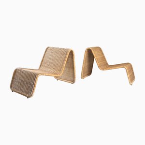 Set of Hestra Armchairs in Wicker from Ikea, 1982