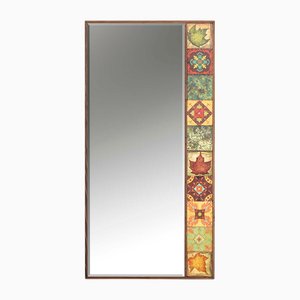 Specchio decorativo Jaime in legno e pietra