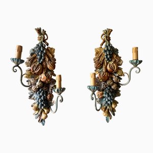 Large Italian Wall Lights, 1960s, Set of 2