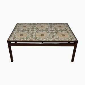 Mesa de centro danesa Mid-Century con azulejos, años 70