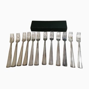 Dessert Forks by Gio Ponti for Arthur Krupp, Italy, 1940s, Set of 12