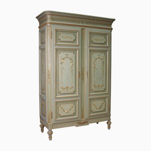 Lackierter und bemalter italienischer Kleiderschrank, 1960er