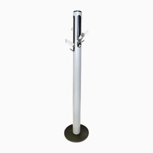 Vintage Steel and Acrylic Glass Illuminated Coat Rack, 1970s
