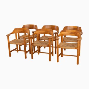 Esszimmerstühle aus Kiefernholz von Rainer Daumiller für Hirtshals Savverken, 2er Set