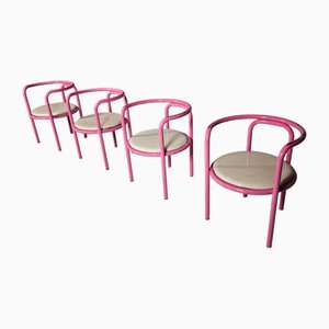 Sillas Locus Solus en rosa de Gae Aulenti para Poltronova, años 60. Juego de 4