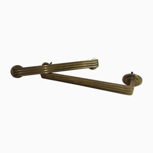 Large Vintage Brass Handles, Italy, 1950s, Set of 2