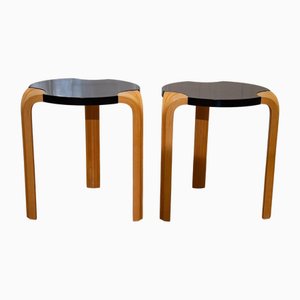 X600 Hocker oder Beistelltische von Alvar Aalto für Artek, Finnland, 1950er, 2er Set