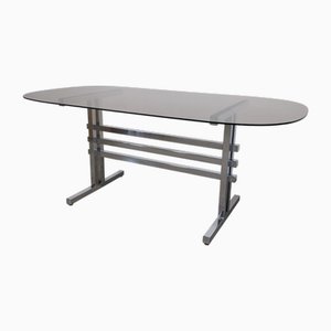 Smoked Glass and Chrome Table, 1970s