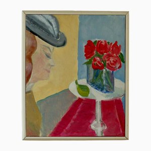 Björn Gyllenhammar, Woman and a Vase, 1978, Ölgemälde, gerahmt