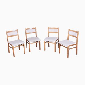 Mid-Century Dining Chairs in Beech, Czech, 1960s, Set of 4