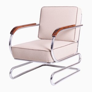 Silla colgante Bauhaus doble de roble de Halabala para Up Zavody, checa, años 30