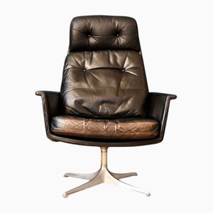Fauteuil Pivotant Sedia en Cuir par Horst Brüning pour Cor Furniture Darchitect