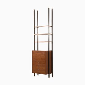 Vintage Italian Floor to Ceiling Wall Unit with a Bureau or a Bar Cabinet, 1960s