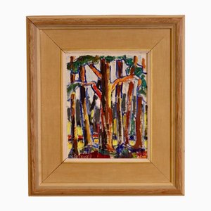 Wilhelm Henning, Foresta svedese, Dipinto ad olio, Incorniciato