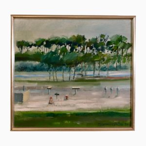 Thomas Frisk, Halmstad, 1970s, Oil Painting, Framed