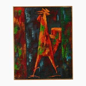 Wolf Reuther, De Haan, 1980s, Peinture à l'Huile, Encadré