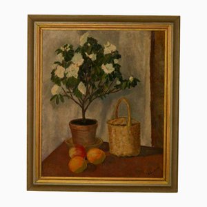 A. Kvist, Nature Morte, 1944, Peinture à l'Huile, Encadrée