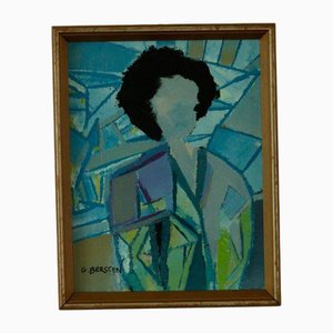 G. Bersten, Figur, 1970er, Ölgemälde, Gerahmt