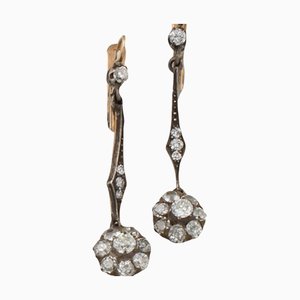 Orecchini vittoriani con diamanti, fine XIX secolo, set di 2