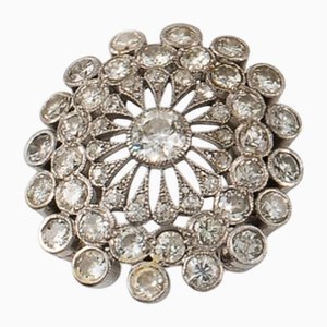 Art Deco Diamantring mit Blumenmuster, 1915