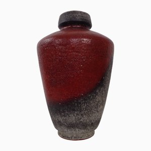 Große Majolika Keramik Bodenvase von Fridegart Glatzle für Karlsruher Majolika, Deutschland, 1970er