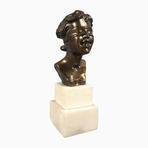 Vintage Lady Luck Sculpture on Marble Base, 1960s
