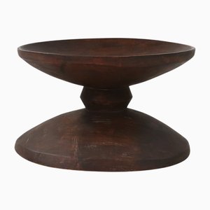 Large African Tree Trunk Bowl in Oak, 1950s