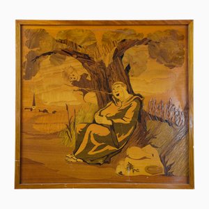 Panneau Marqueté par Birger Ekman pour Mjölby, Suède, 1943